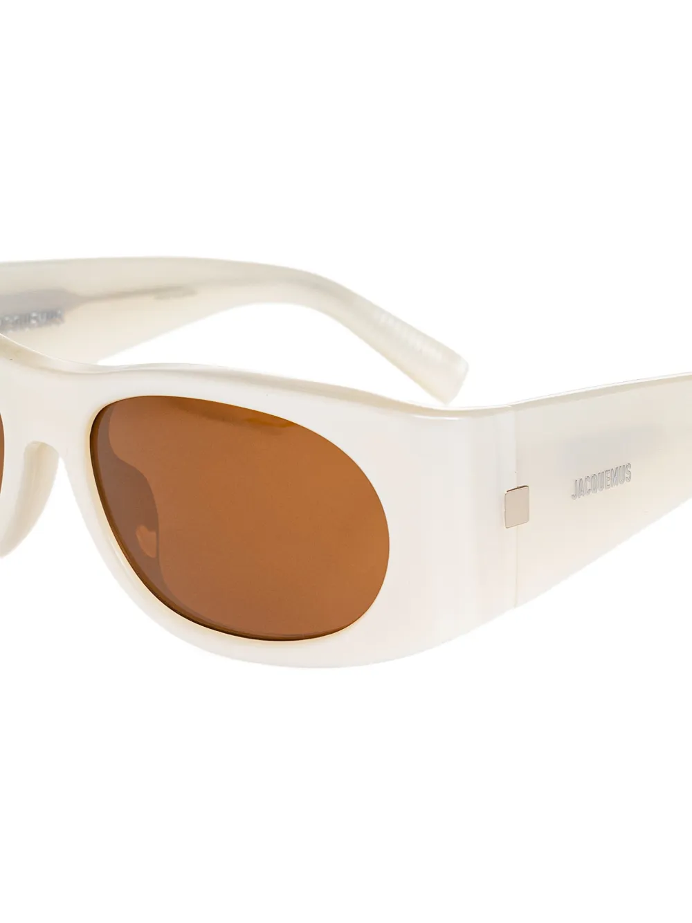  Jacquemus Oval-frame Sunglasses - Neutrals 