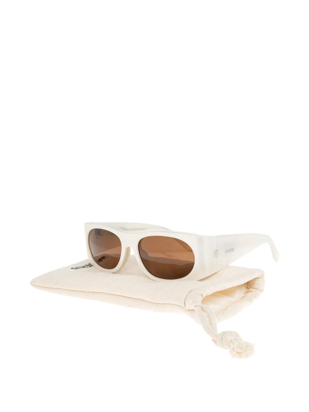  Jacquemus Oval-frame Sunglasses - Neutrals 