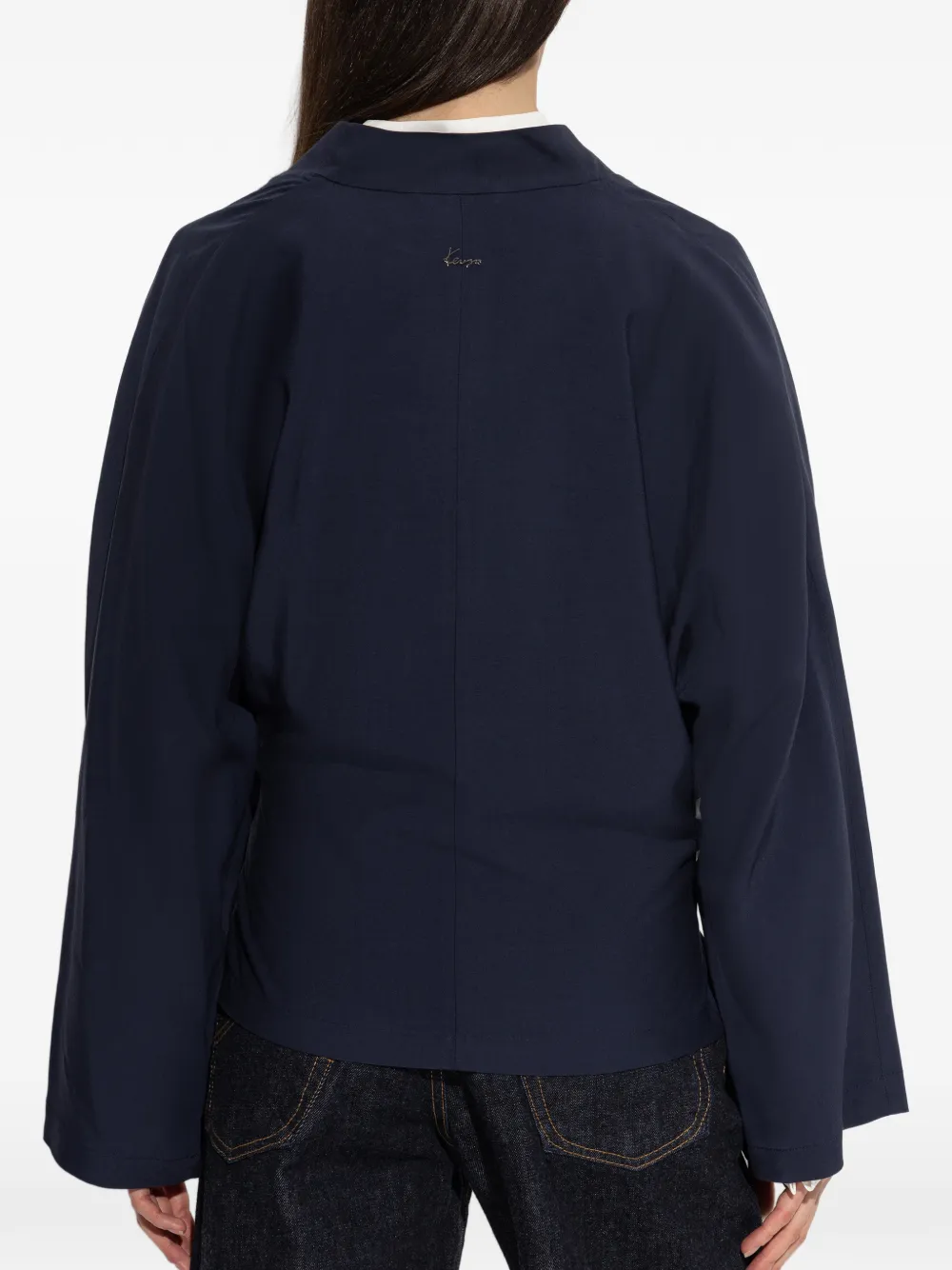 Kenzo Wikkeljack met gestrikte taille Blauw