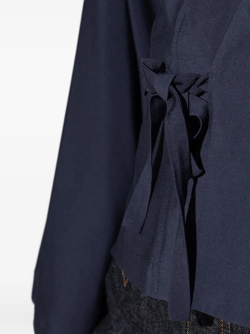 Kenzo Wikkeljack met gestrikte taille Blauw