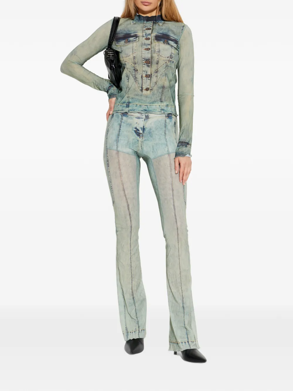  Knwls Halcyon Buttoned Denim Top - Blue 