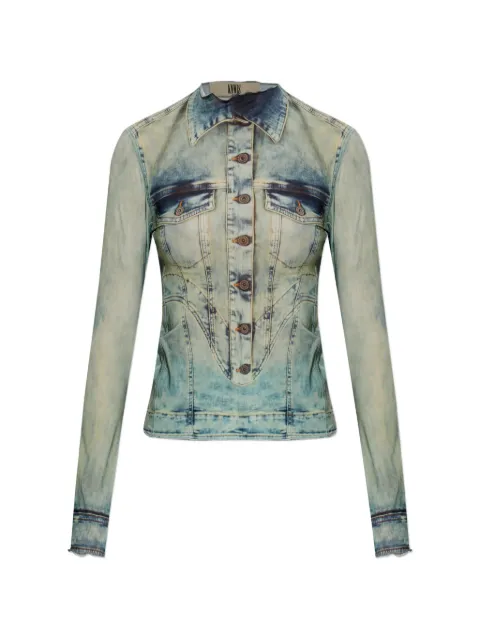 KNWLS Halcyon buttoned denim top