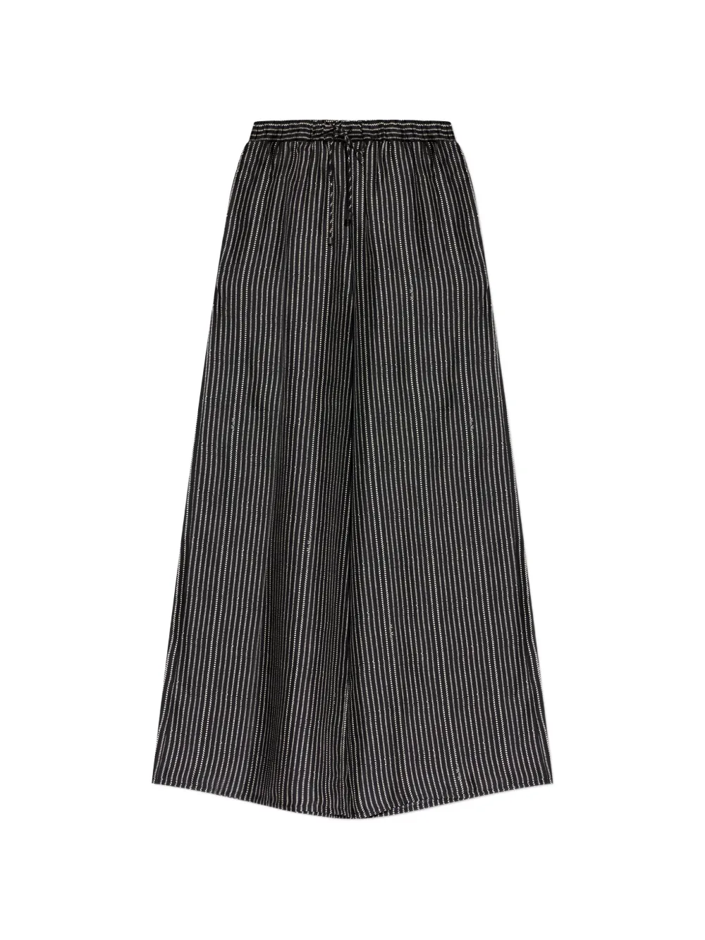 Max Mara Pantaloni Clarino a righe con coulisse - Nero