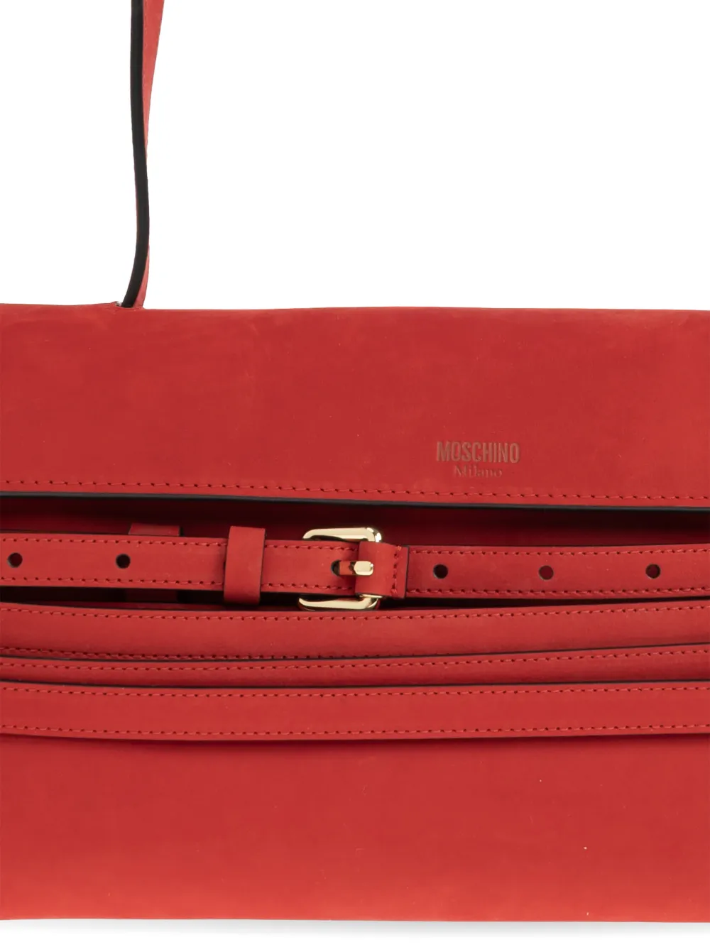 Moschino Tie Me shopper met gespbandje Rood