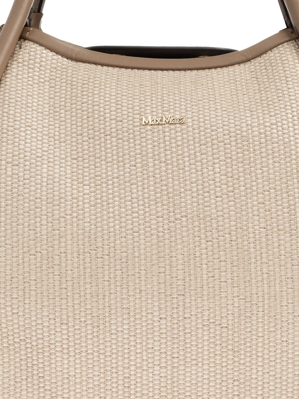 Max Mara Marine shopper met imitatiebont Beige