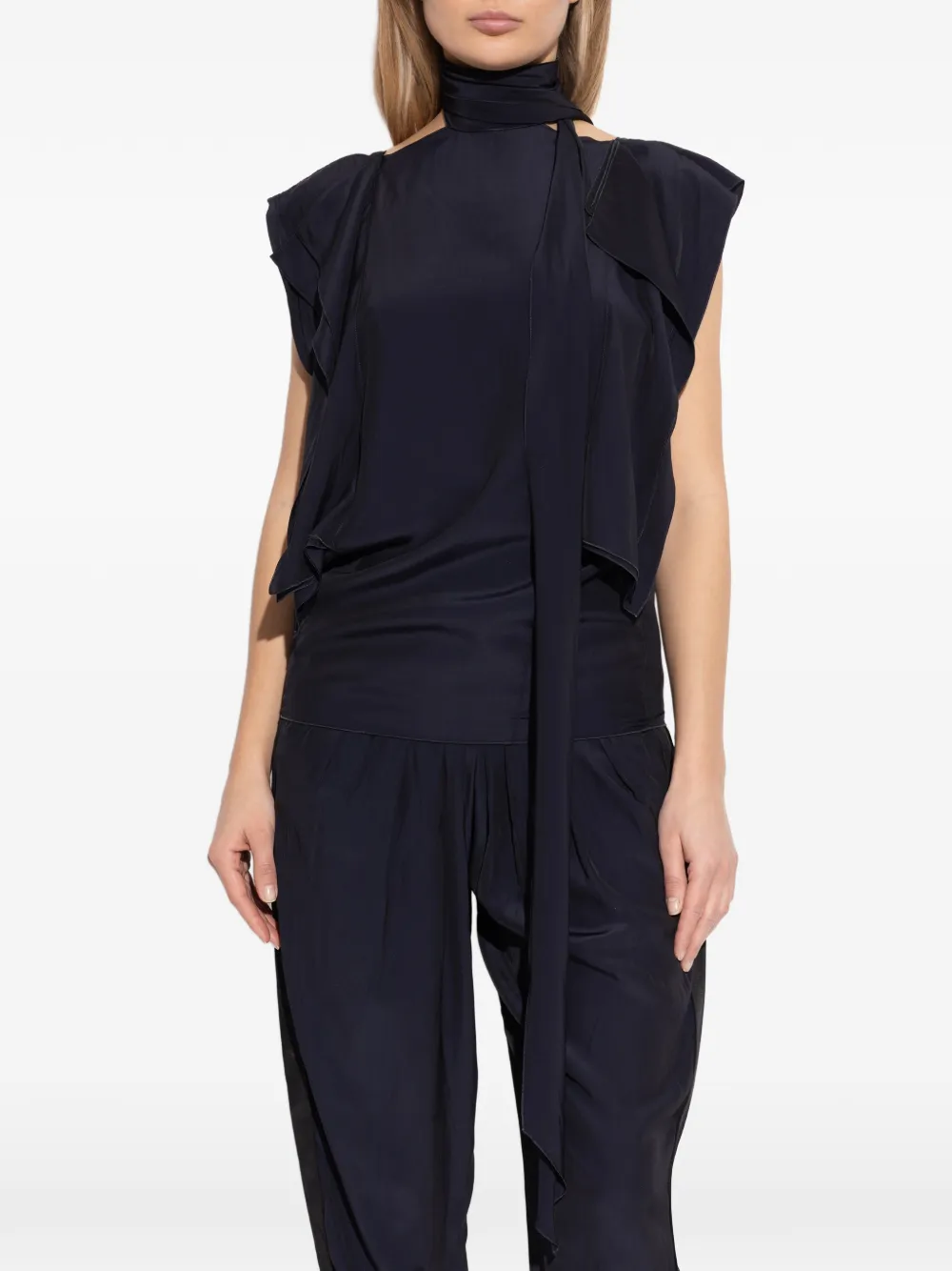  Lanvin Ruffled Top - Blue 
