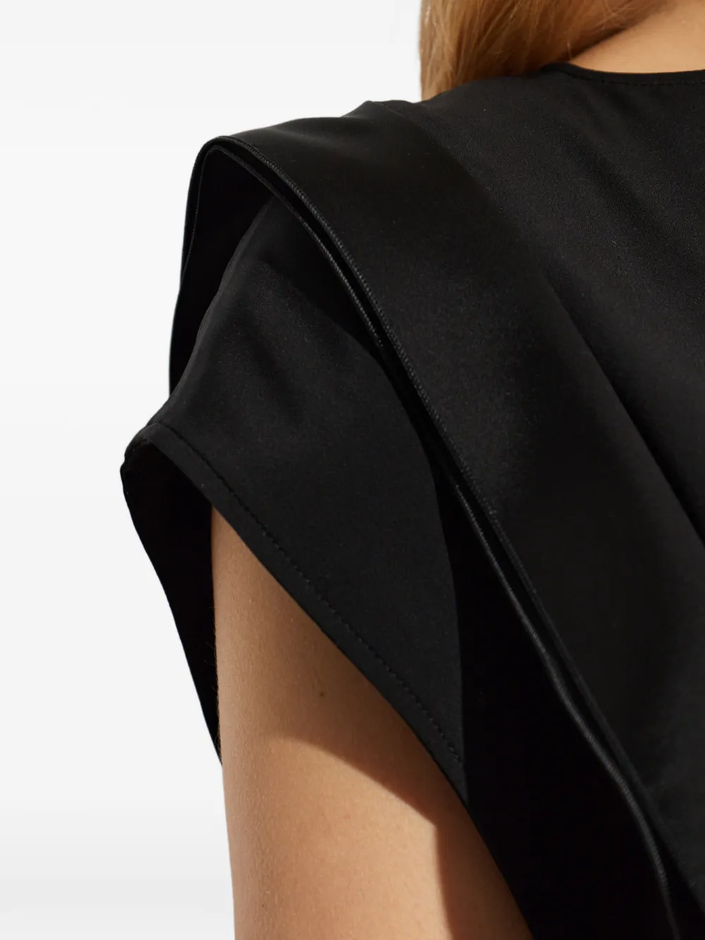 Max Mara Blouse met V-hals en vlak Zwart