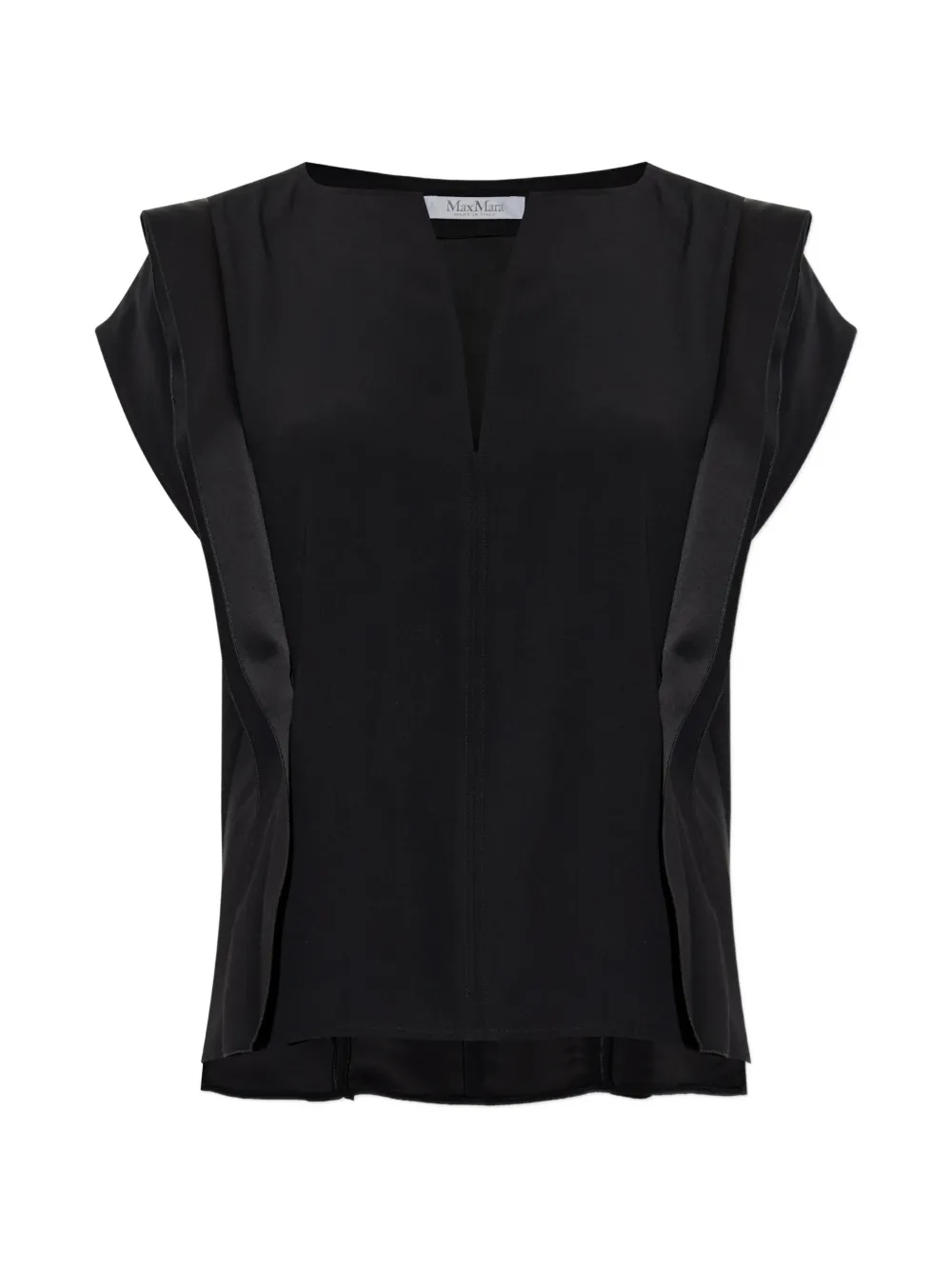 Max Mara V-neck panel blouse - Black