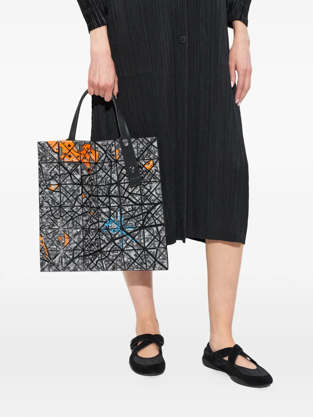  Bao Bao Issey Miyake Map Tote Bag - Grey 