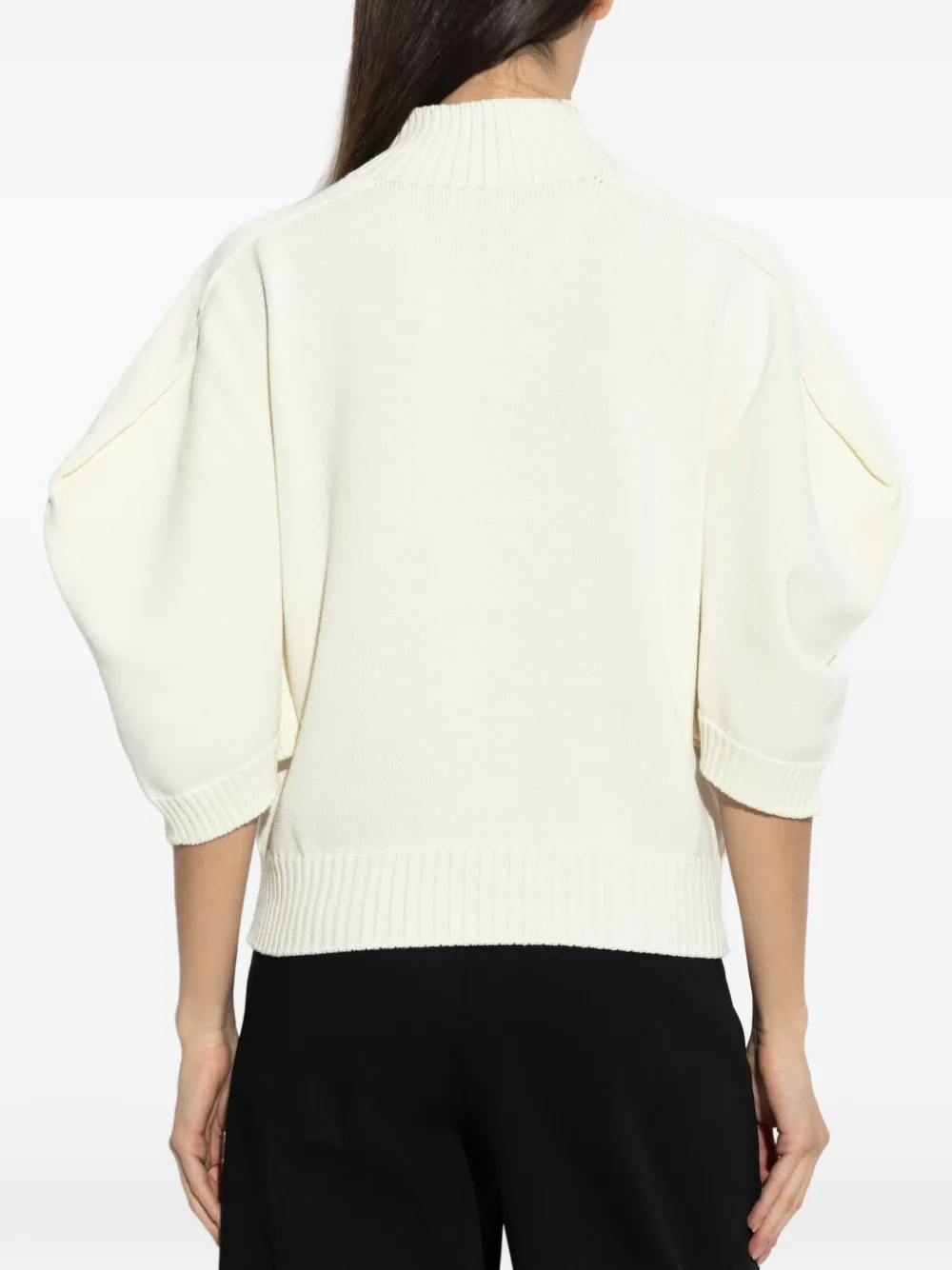 puff-sleeve sweater