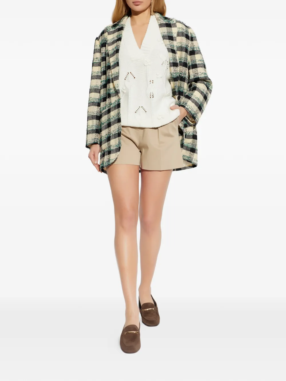  Max Mara Pleated Shorts - Neutrals 