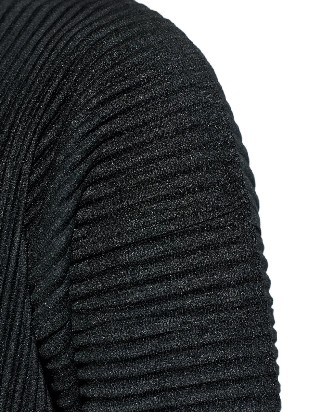 Homme Plissé Issey Miyake T-shirt met hoge hals en plooien Zwart