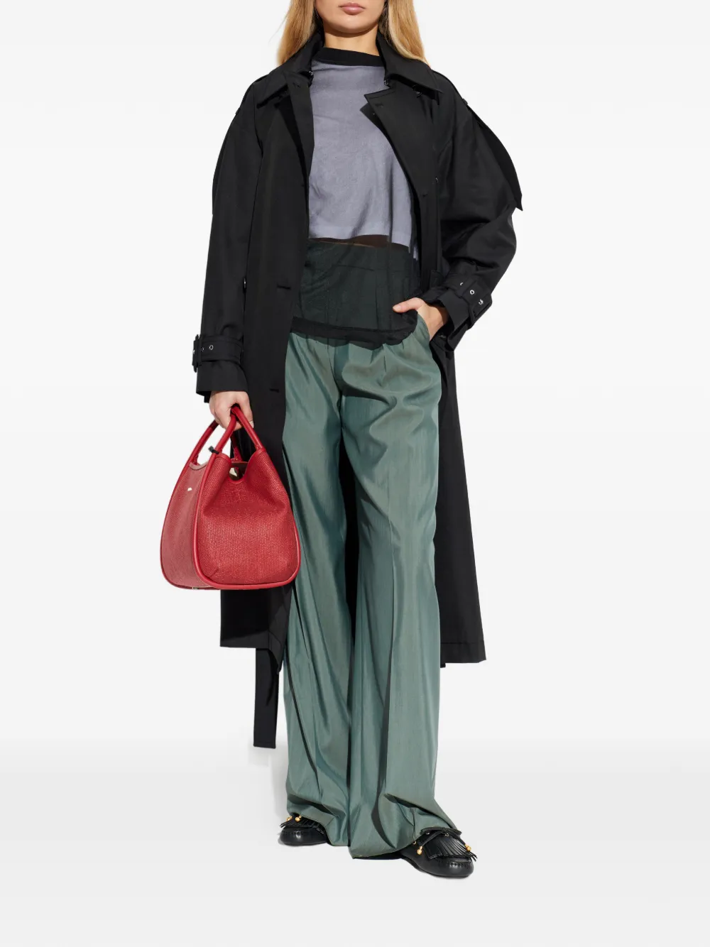  Sportmax Gabardina Gocce - Negro 