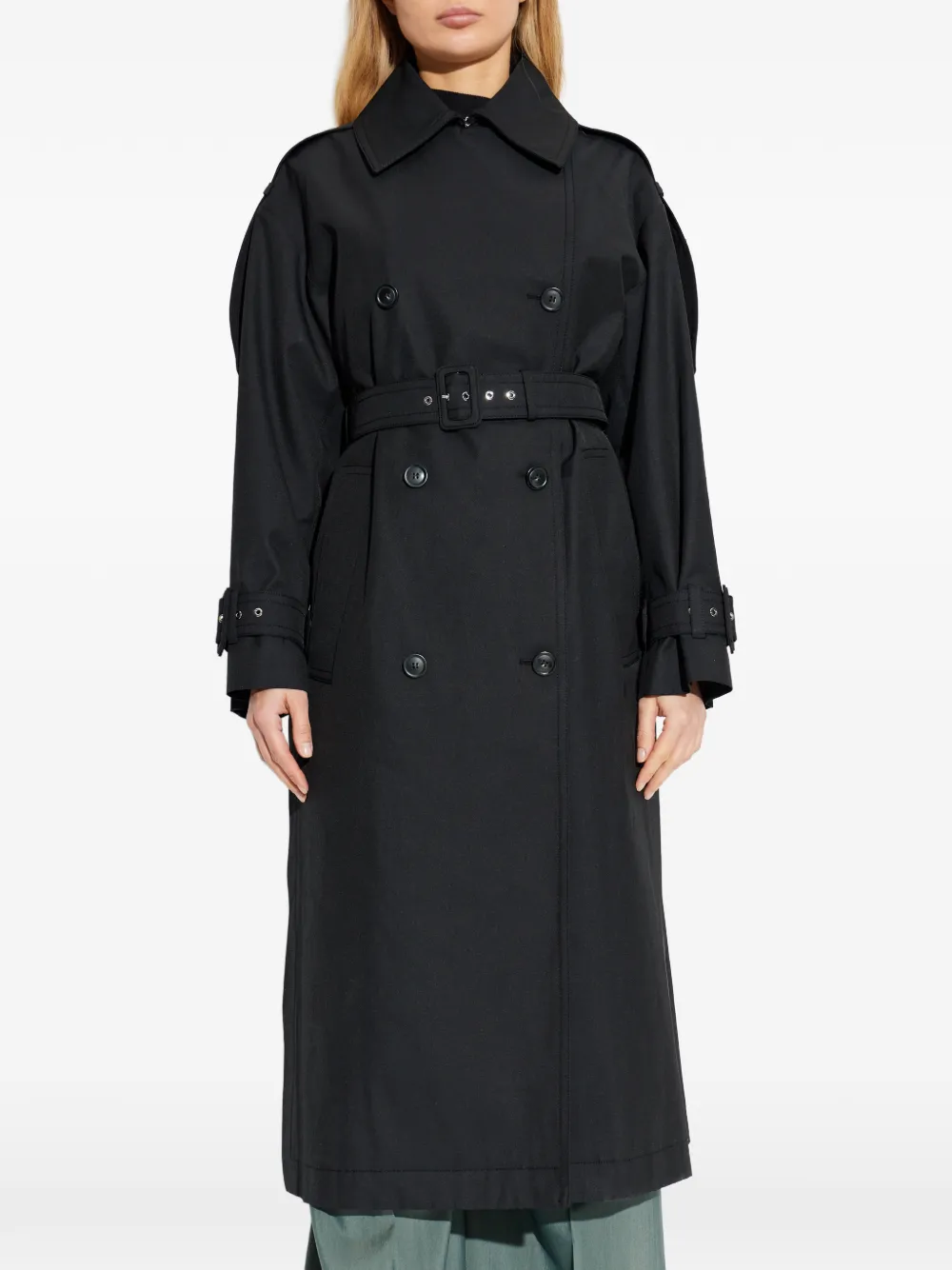  Sportmax Gabardina Gocce - Negro 