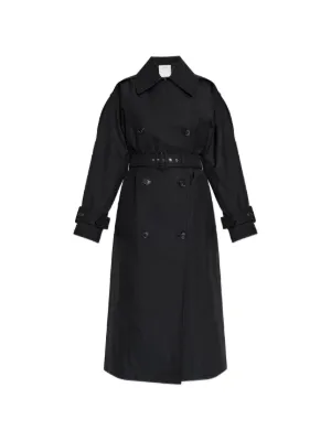 Prada Pre-Owned double-breasted Trench Coat | Black | FARFETCH JO