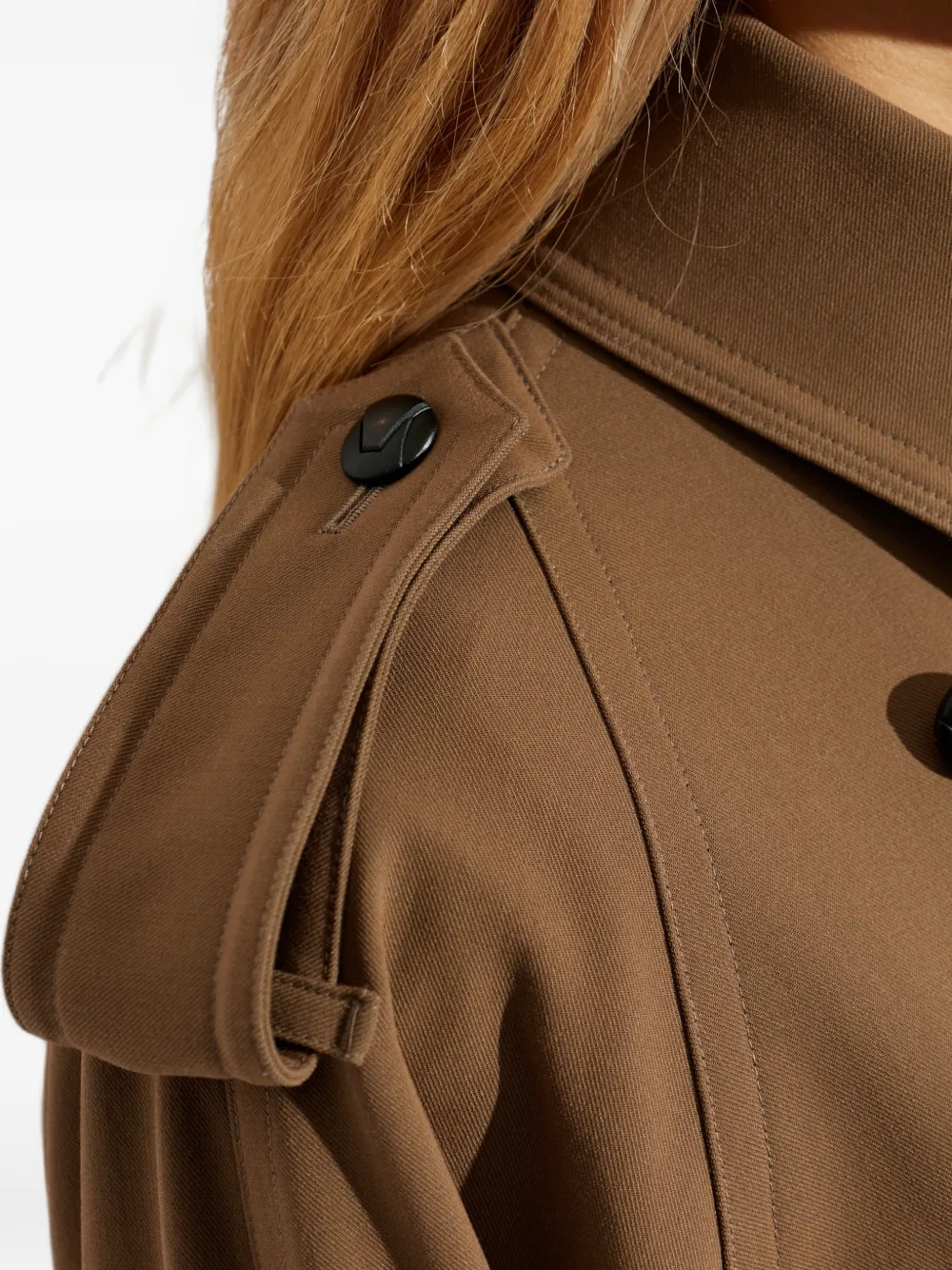Max Mara Trenchcoat met ceintuur en knopen Beige