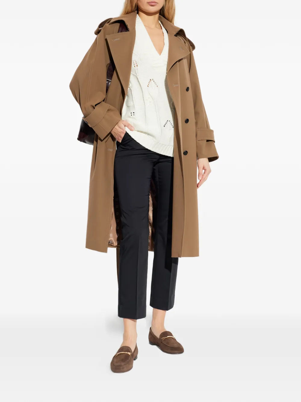 Max Mara Cropped broek Zwart