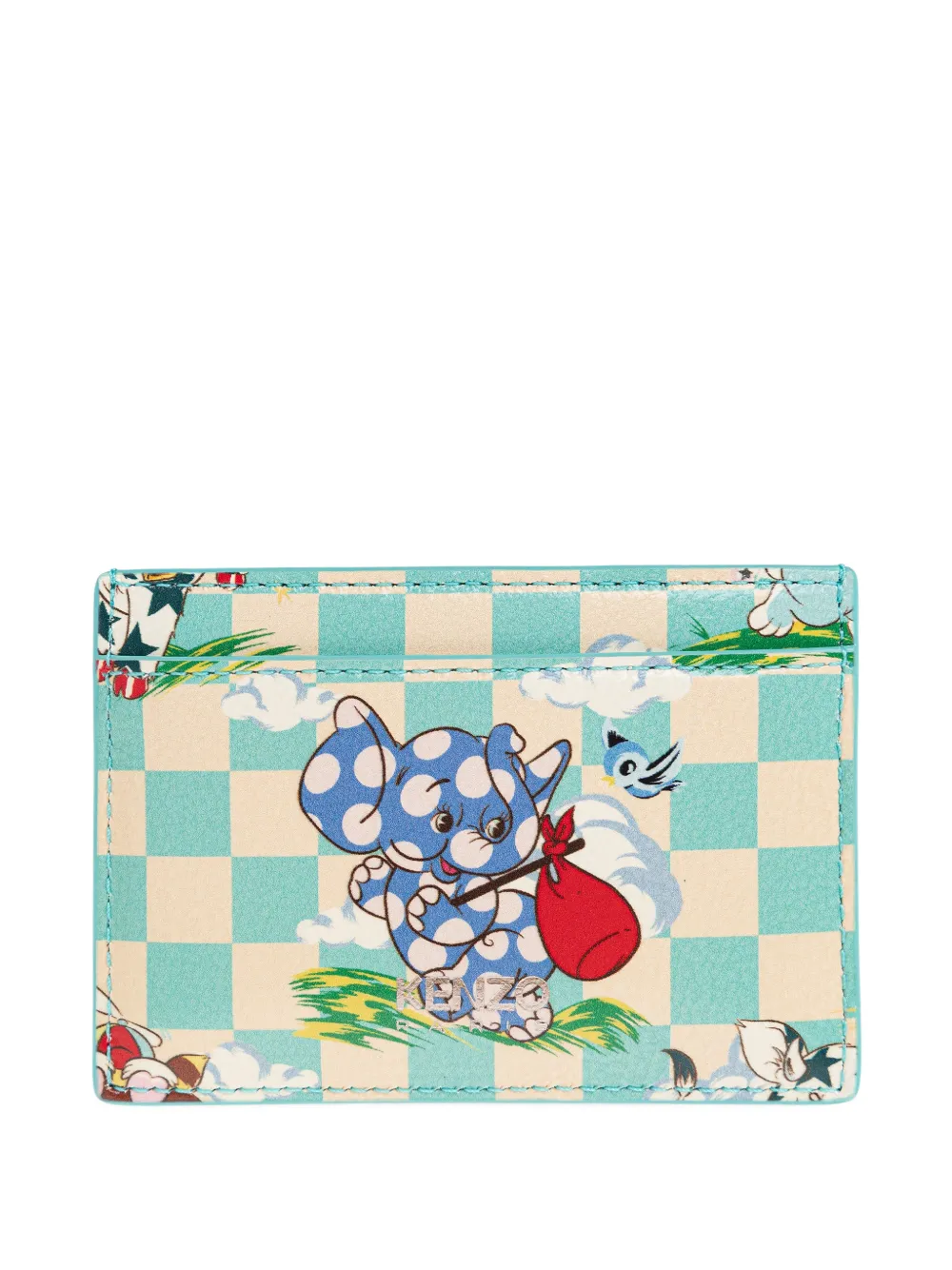 Kenzo leather cardholder - Blu