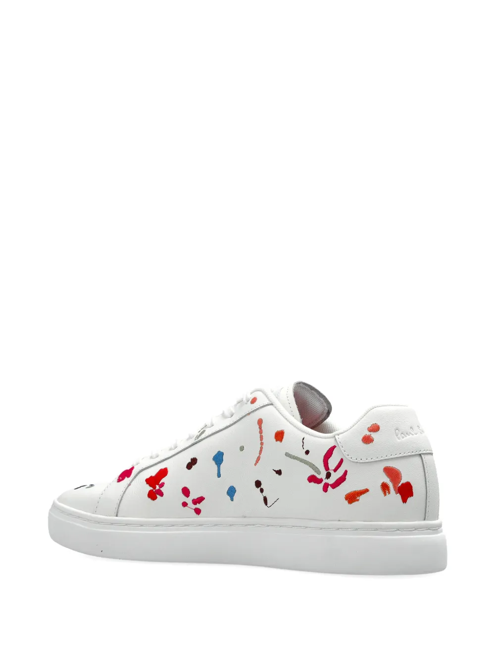 Paul Smith Leren sneakers met bloemenprint Wit