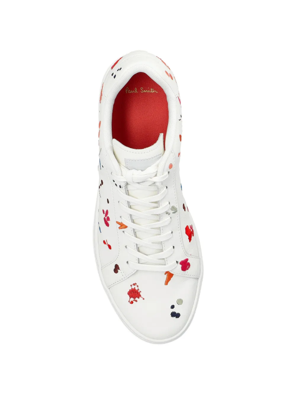 Paul Smith Leren sneakers met bloemenprint Wit