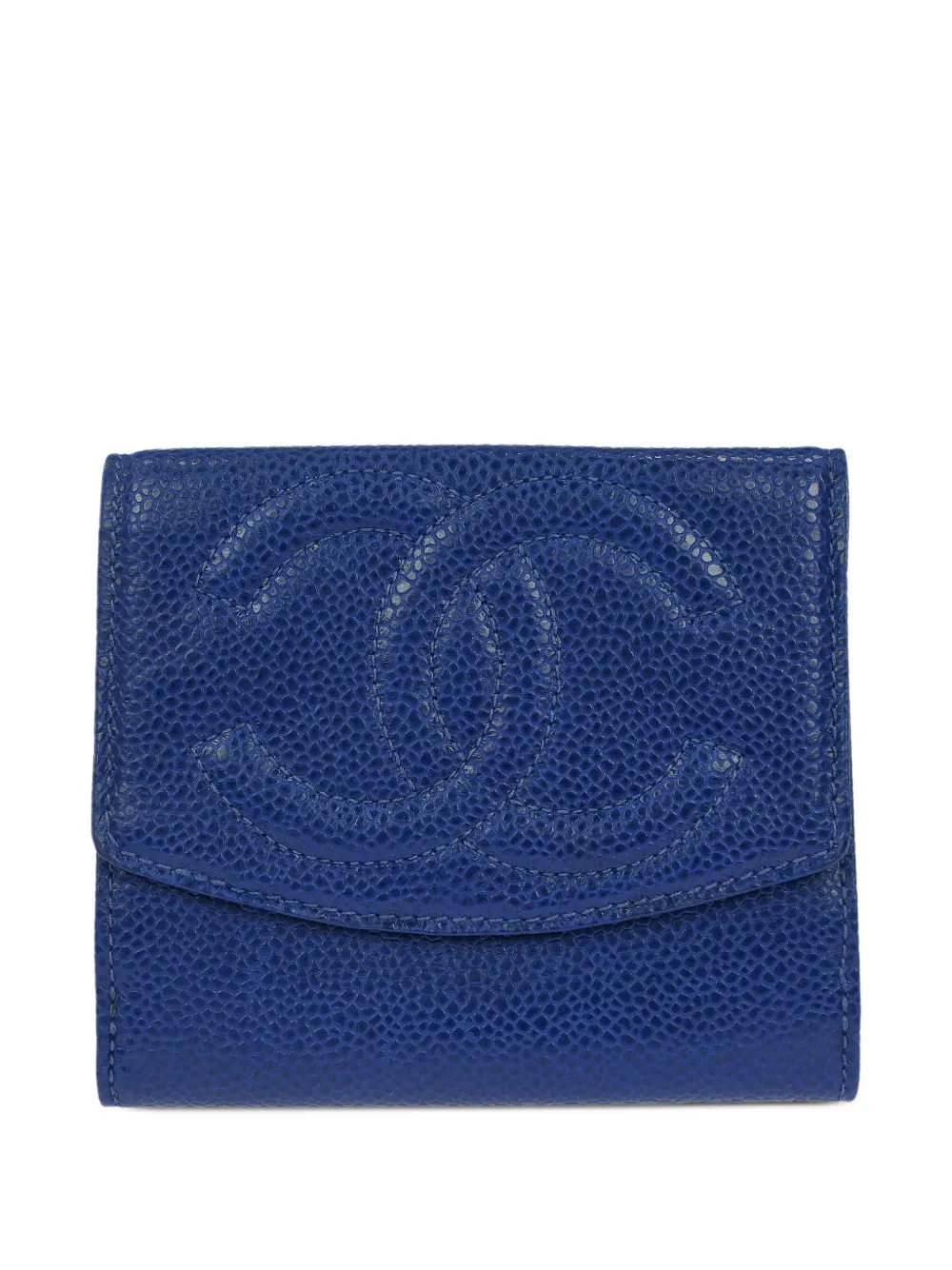 CHANEL Pre-Owned 1992 coin leather wallet - Blu