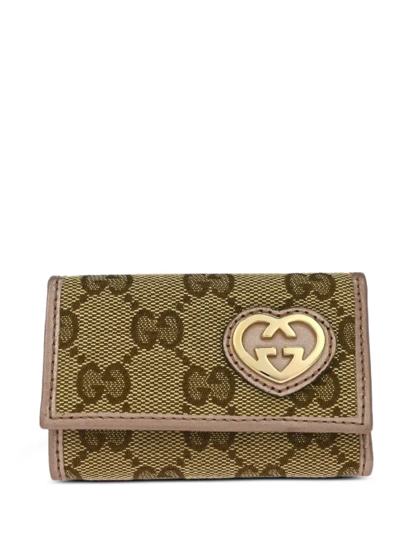 Gucci Pre-owned 1990-2000s Canvas Logo-detail Key Case in Neutrals