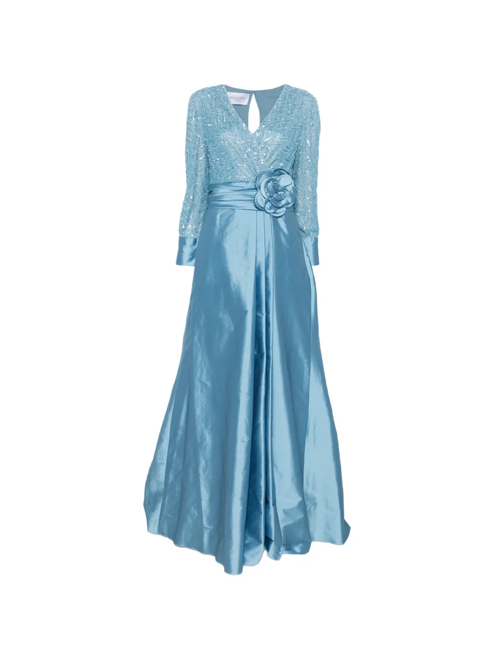 Rosa Clará Abito da sera con paillettes - Blu