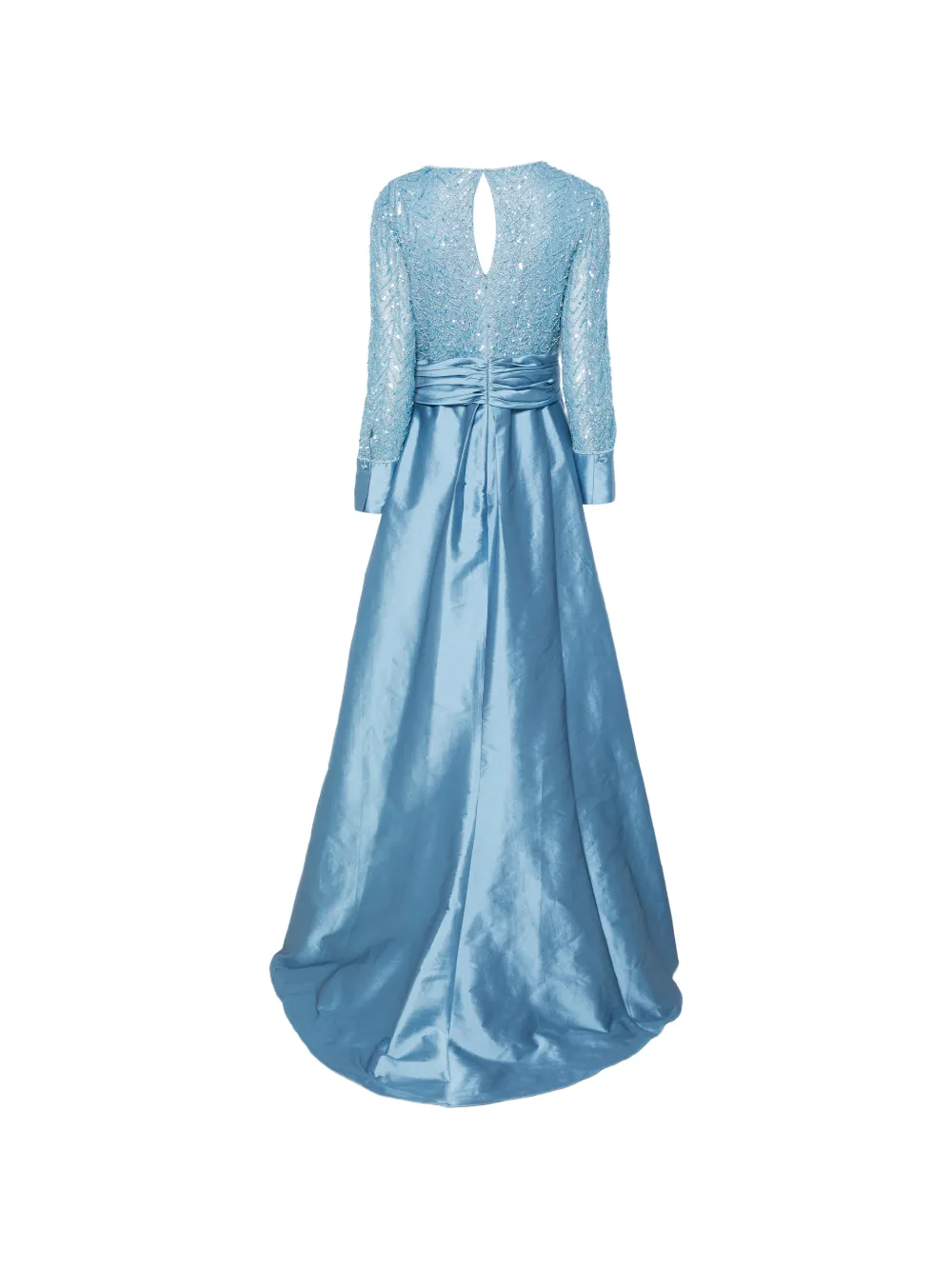  Rosa Clará Sequinned Flower-appliqué Gown - Blue 