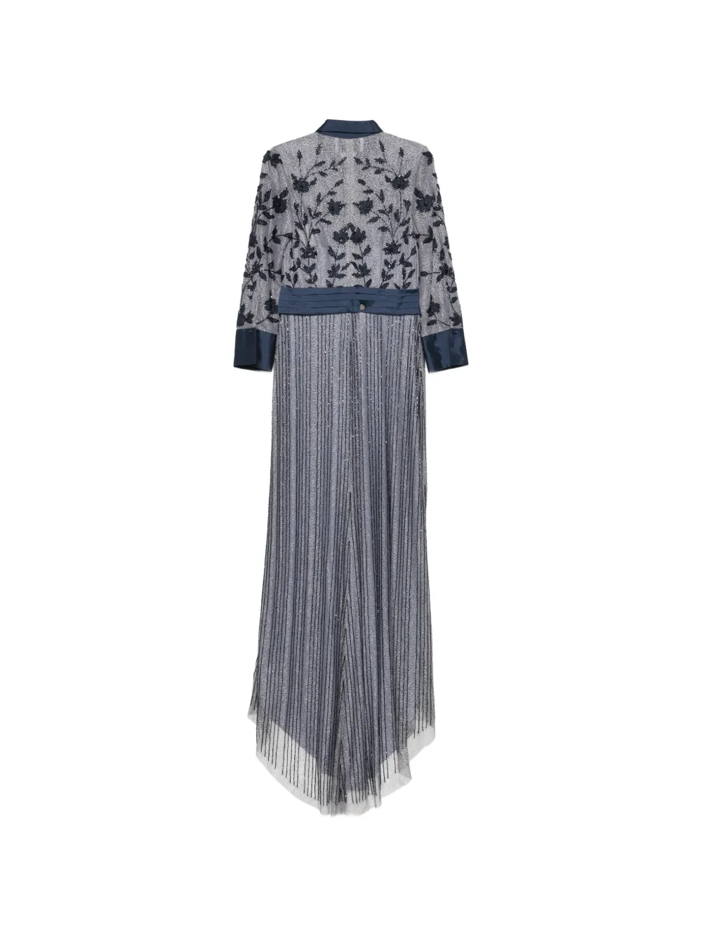  Rosa Clará Floral-embellished Maxi Dress - Grey 