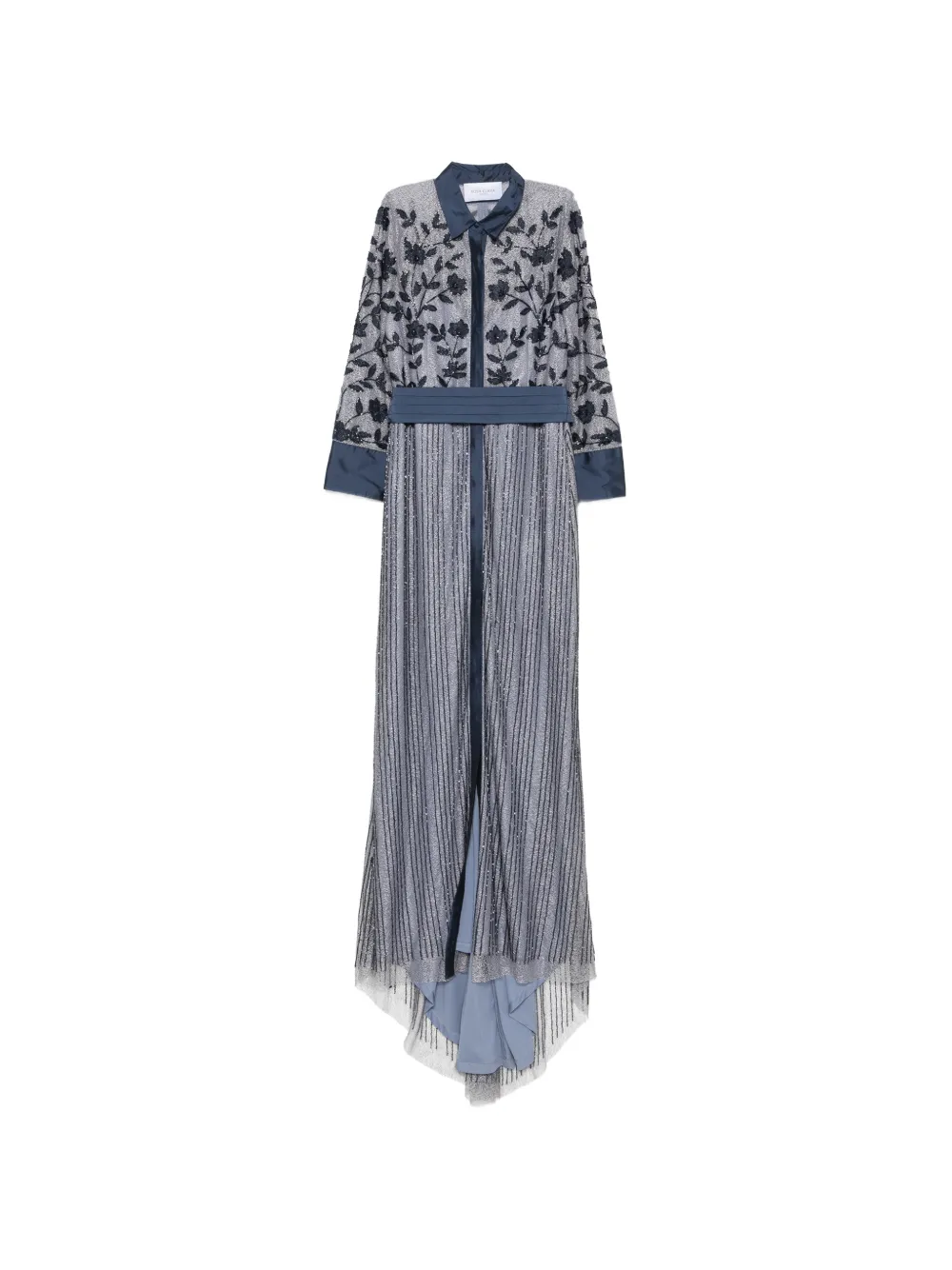 Rosa Clará floral-embellished maxi dress - Grey