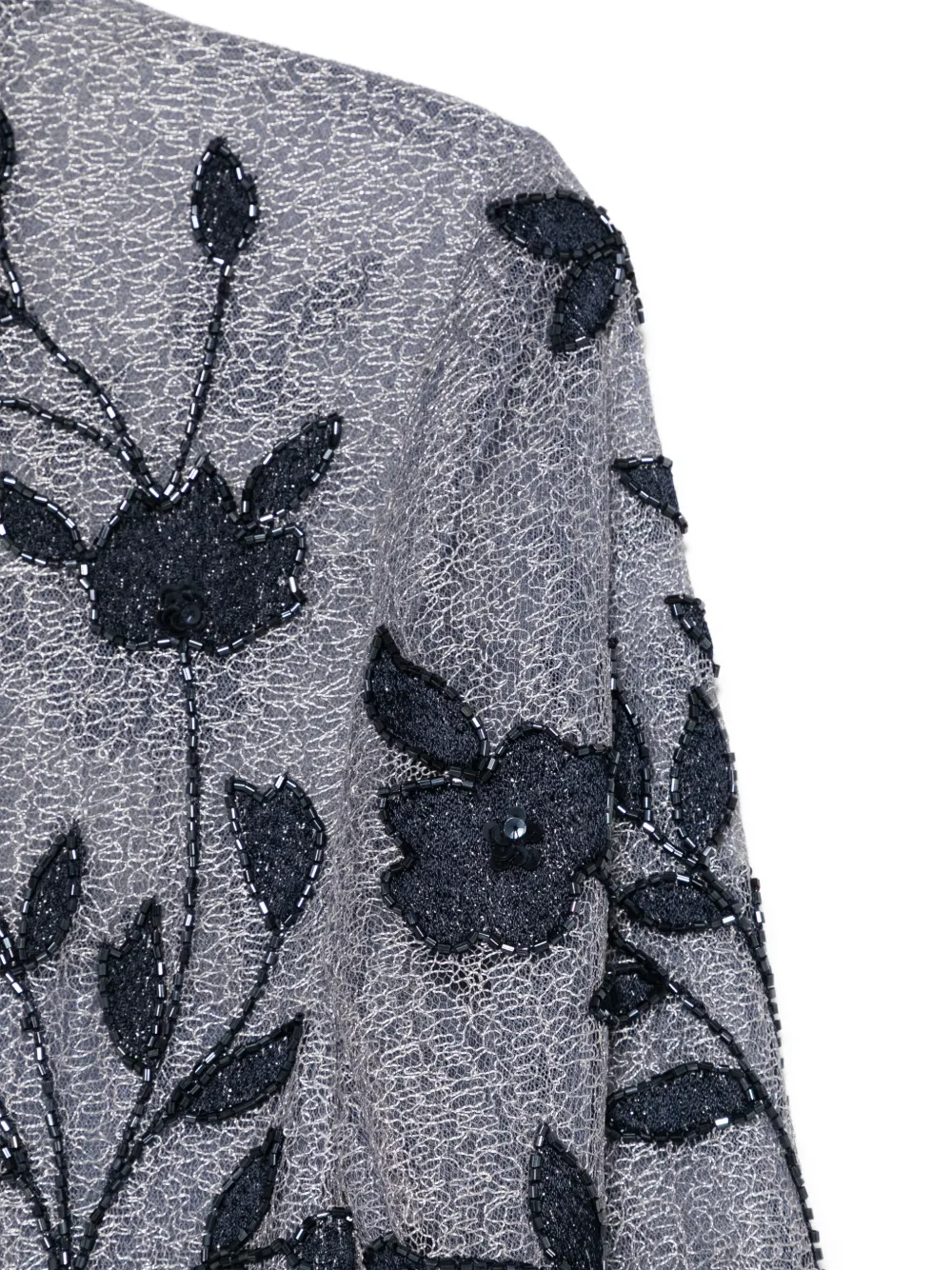  Rosa Clará Floral-embellished Maxi Dress - Grey 