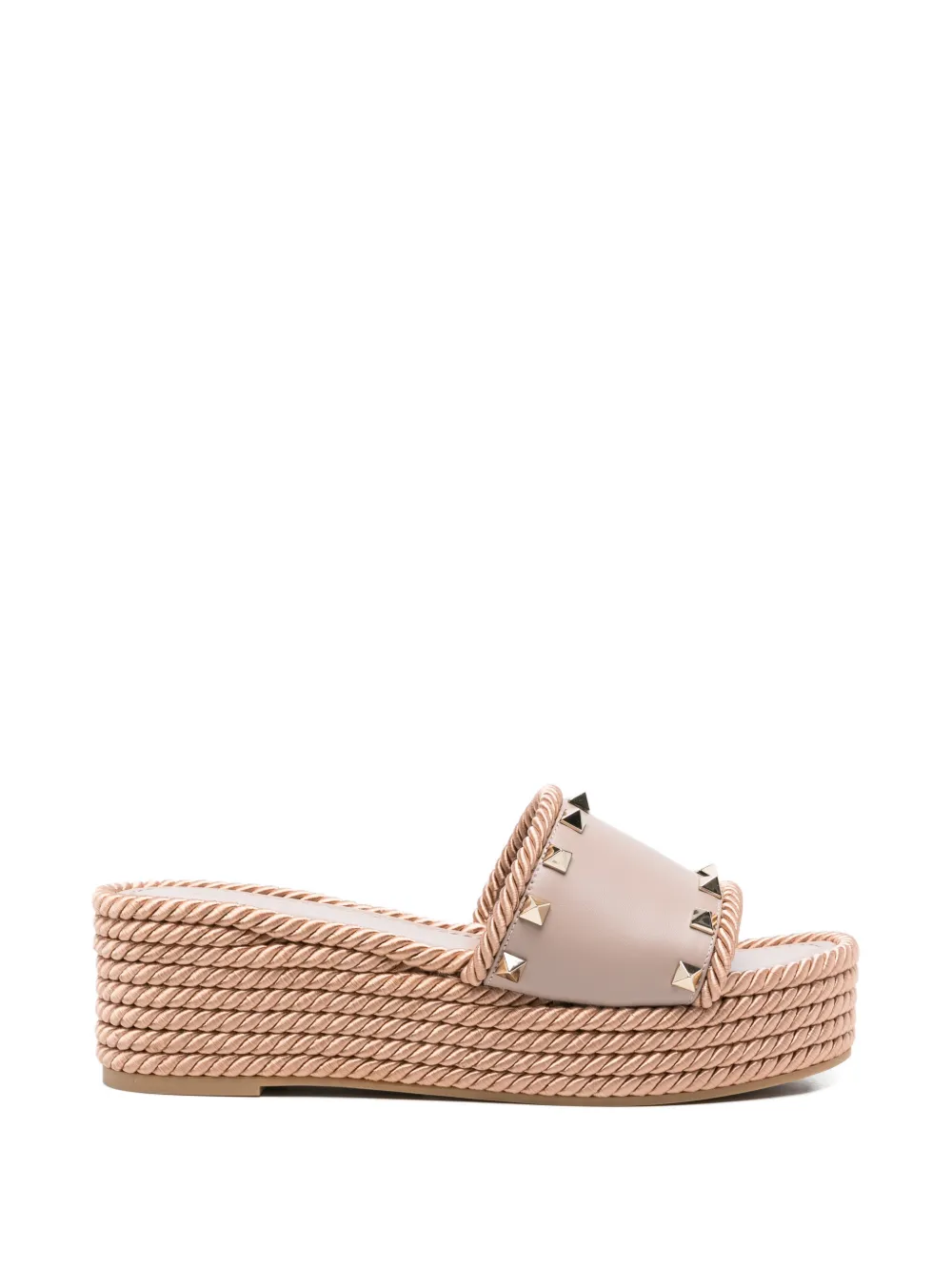 Valentino Garavani rope-trim sandals - Rosa