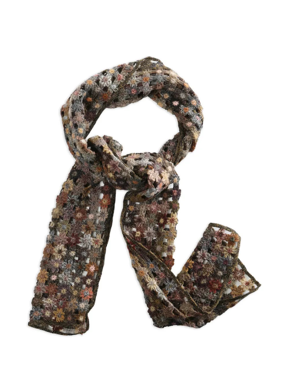  Sophie Digard Wool Knitted Scarf - Brown 