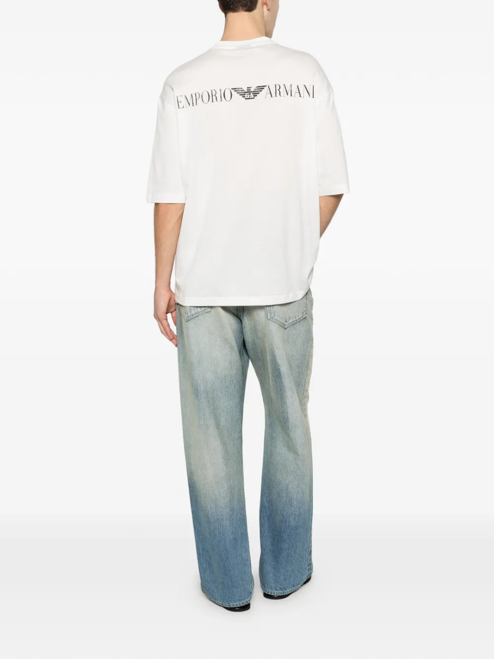 Emporio Armani T-shirt met logoprint Wit