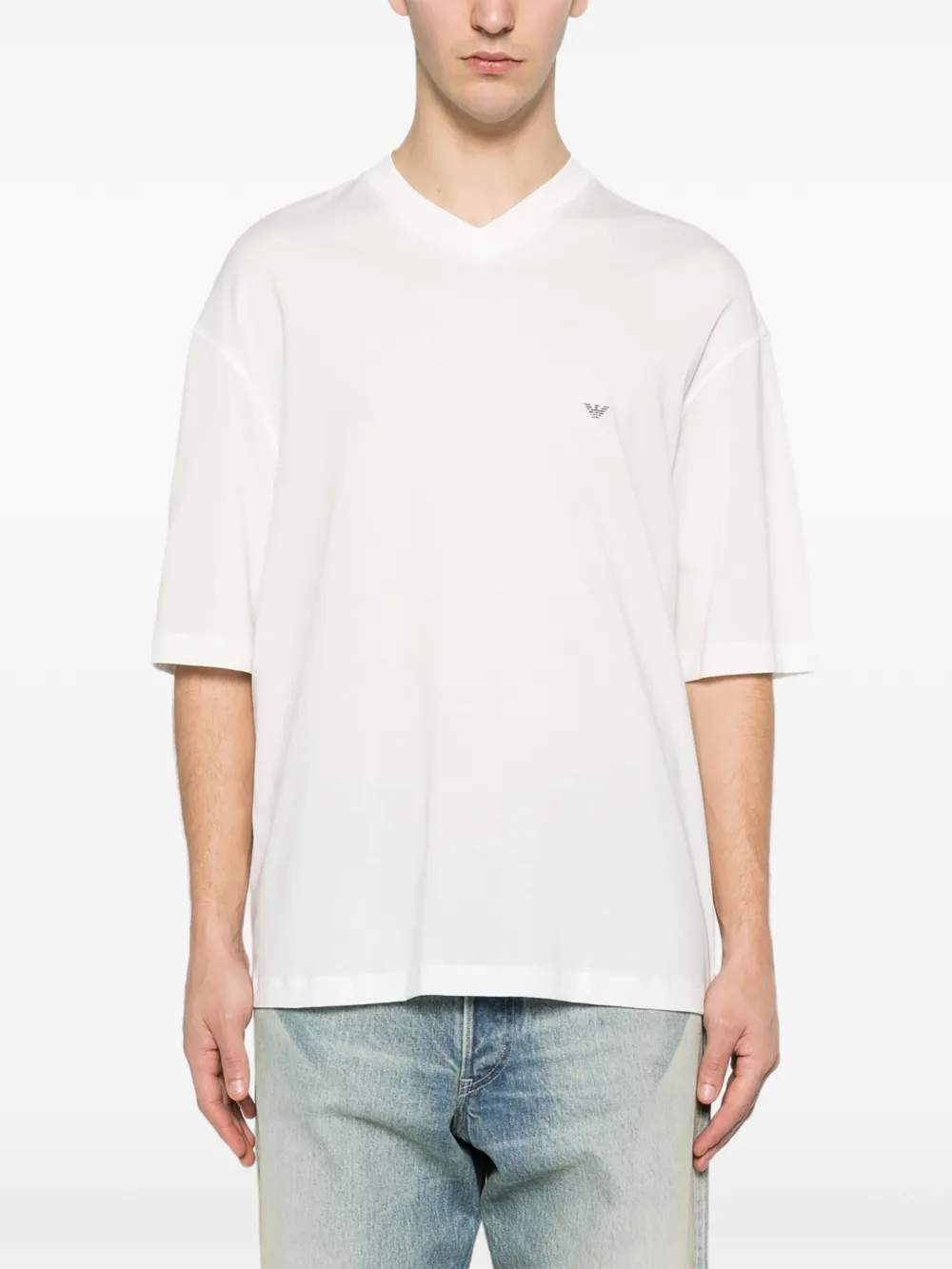 Emporio Armani T-shirt met logoprint Wit