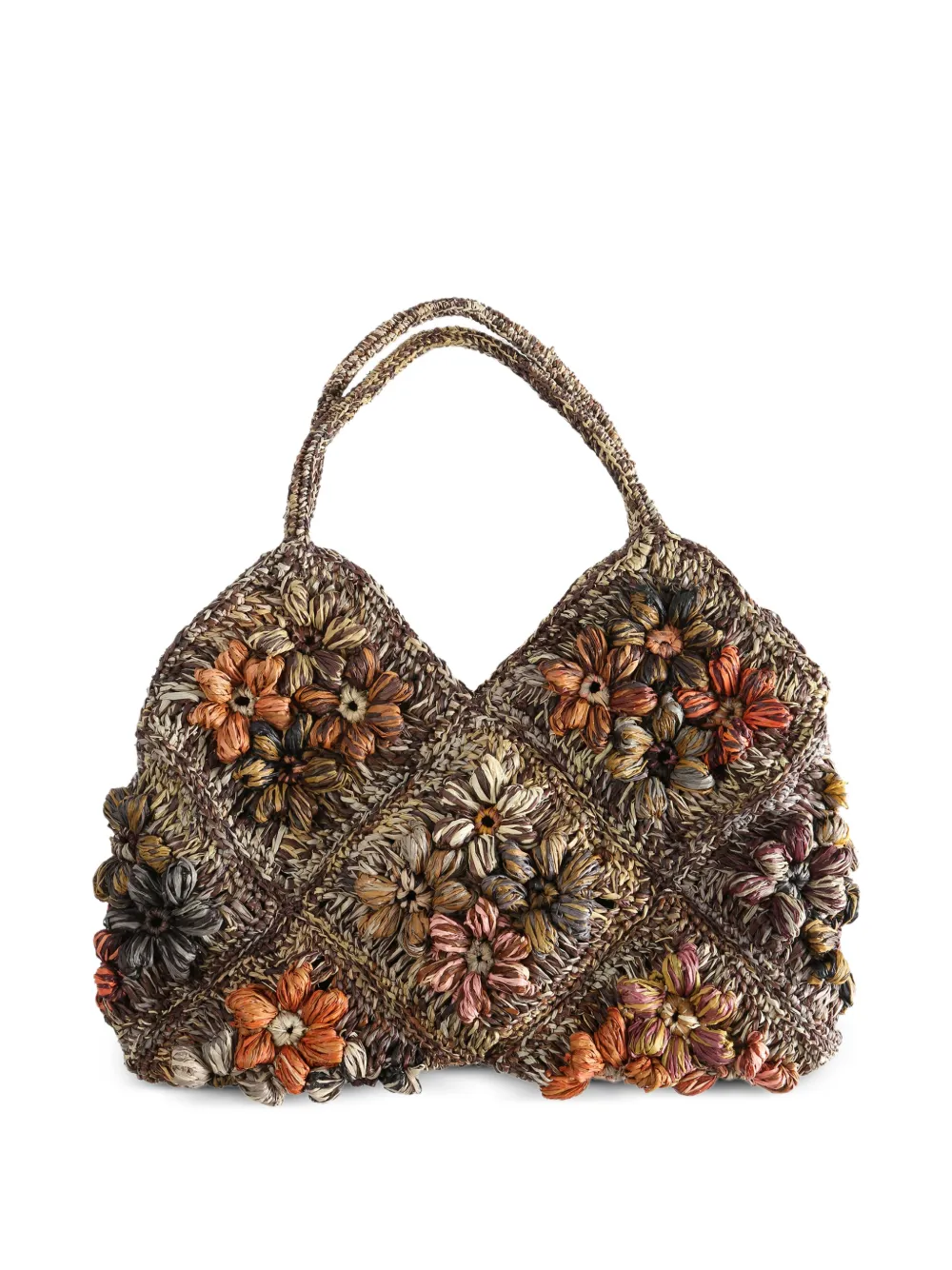  Sophie Digard Floral Tote Bag - Brown 
