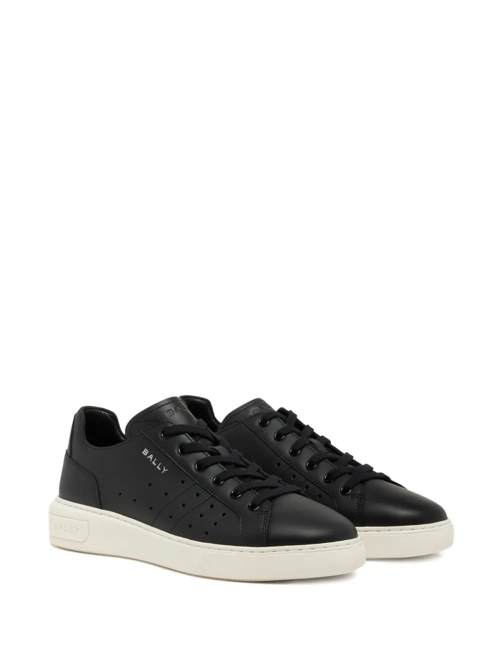 Bally logo-detail leather sneakers Zwart