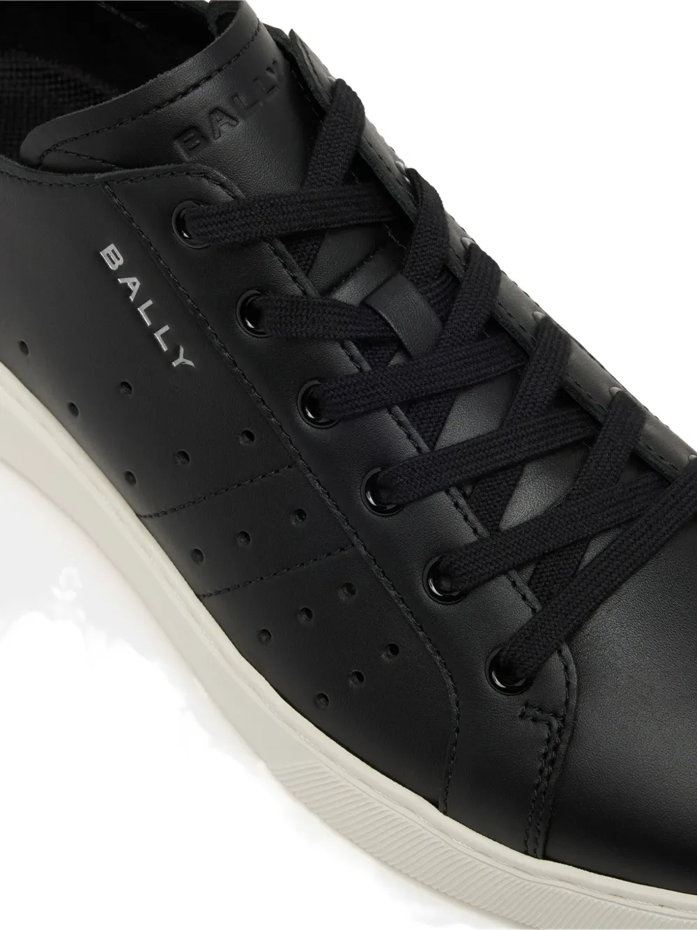 Bally logo-detail leather sneakers Zwart