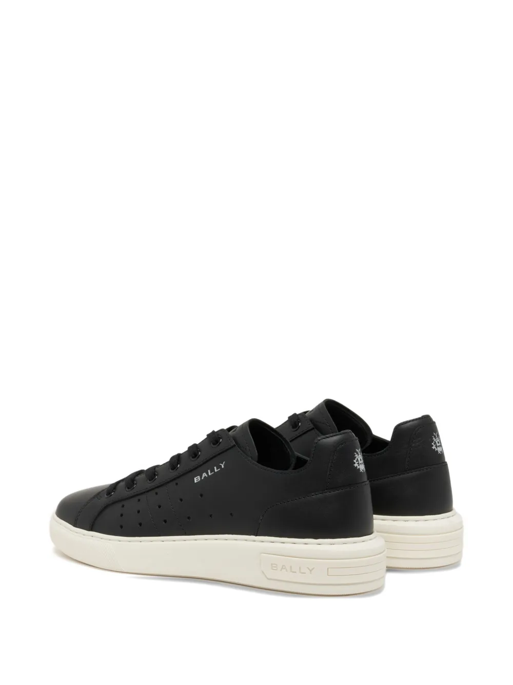 Bally logo-detail leather sneakers Zwart