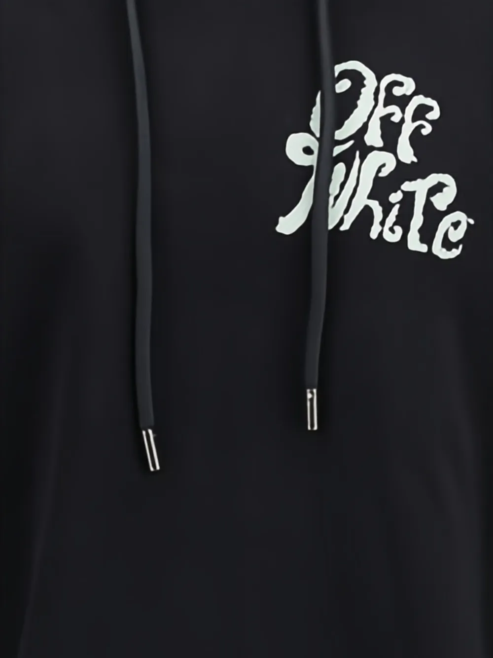 Off-White Hoodie met logo Zwart