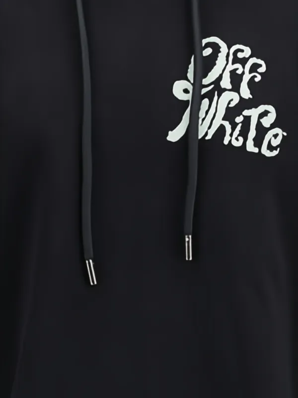 Off-White long-sleeve Logo Hoodie | Black | FARFETCH