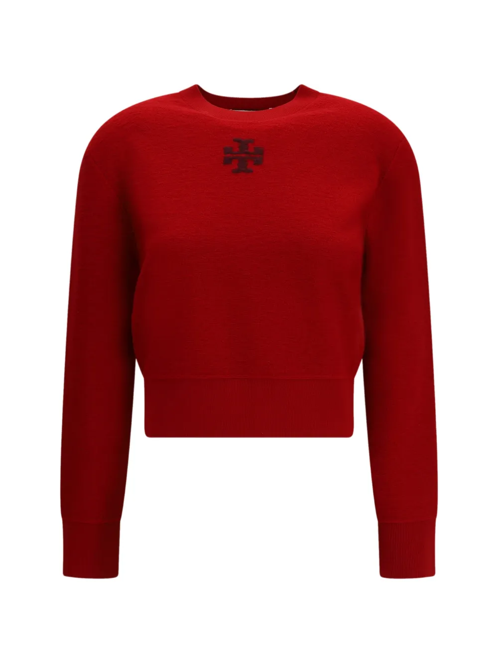 Tory Burch logo crew-neck sweater - Rosso