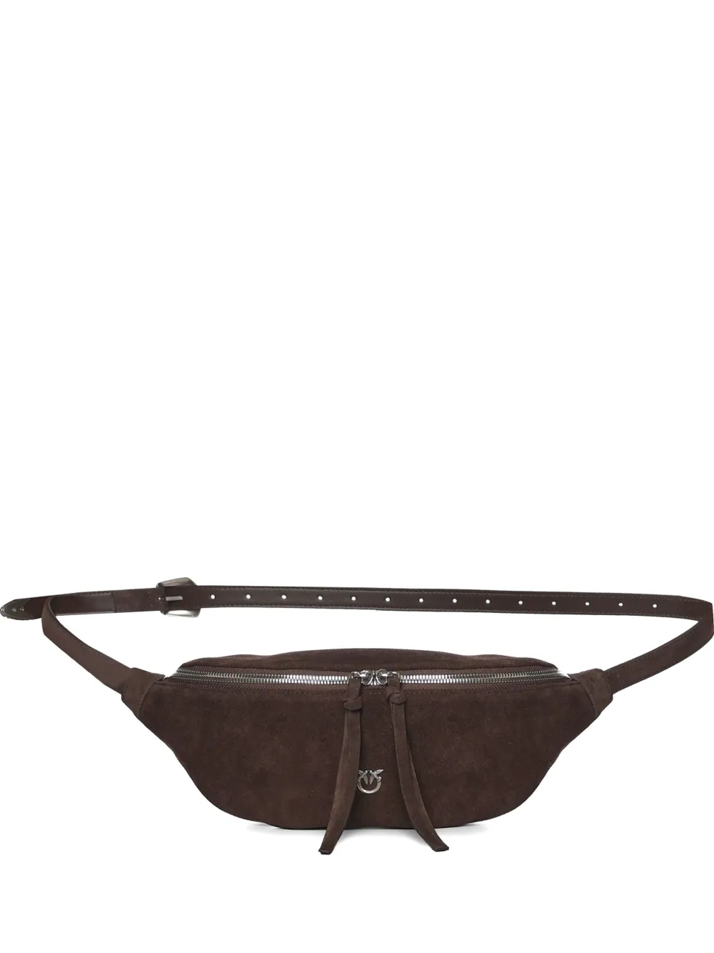 PINKO zipped leather belt bag - Marrone