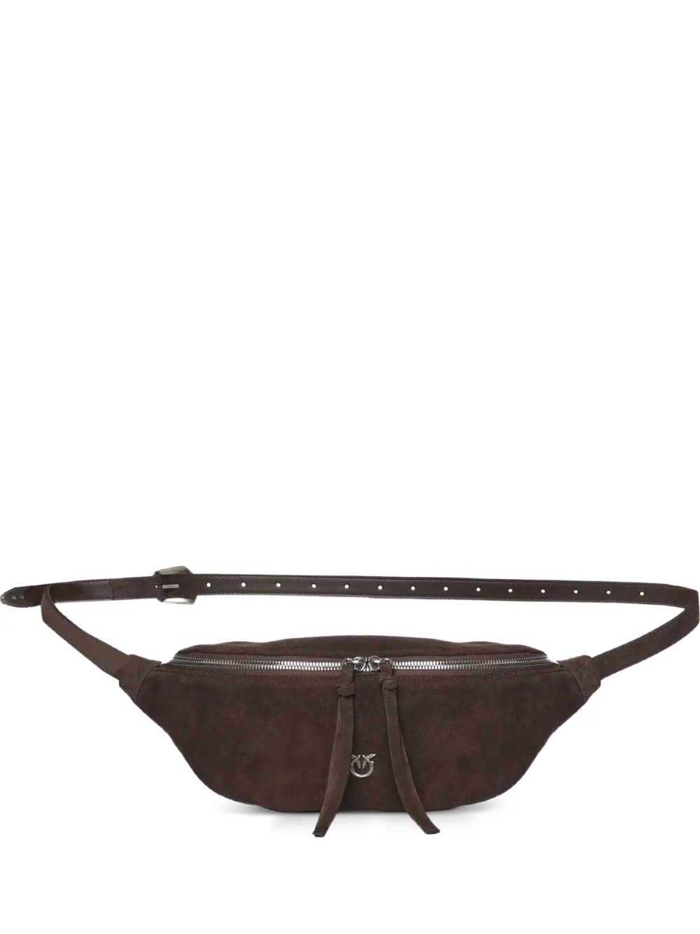 PINKO zipped leather belt bag - Marrone