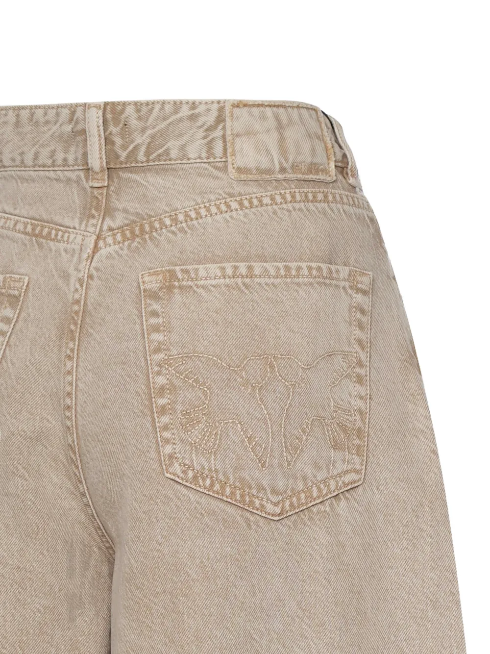  Pinko Logo-embroidered Jeans - Neutrals 