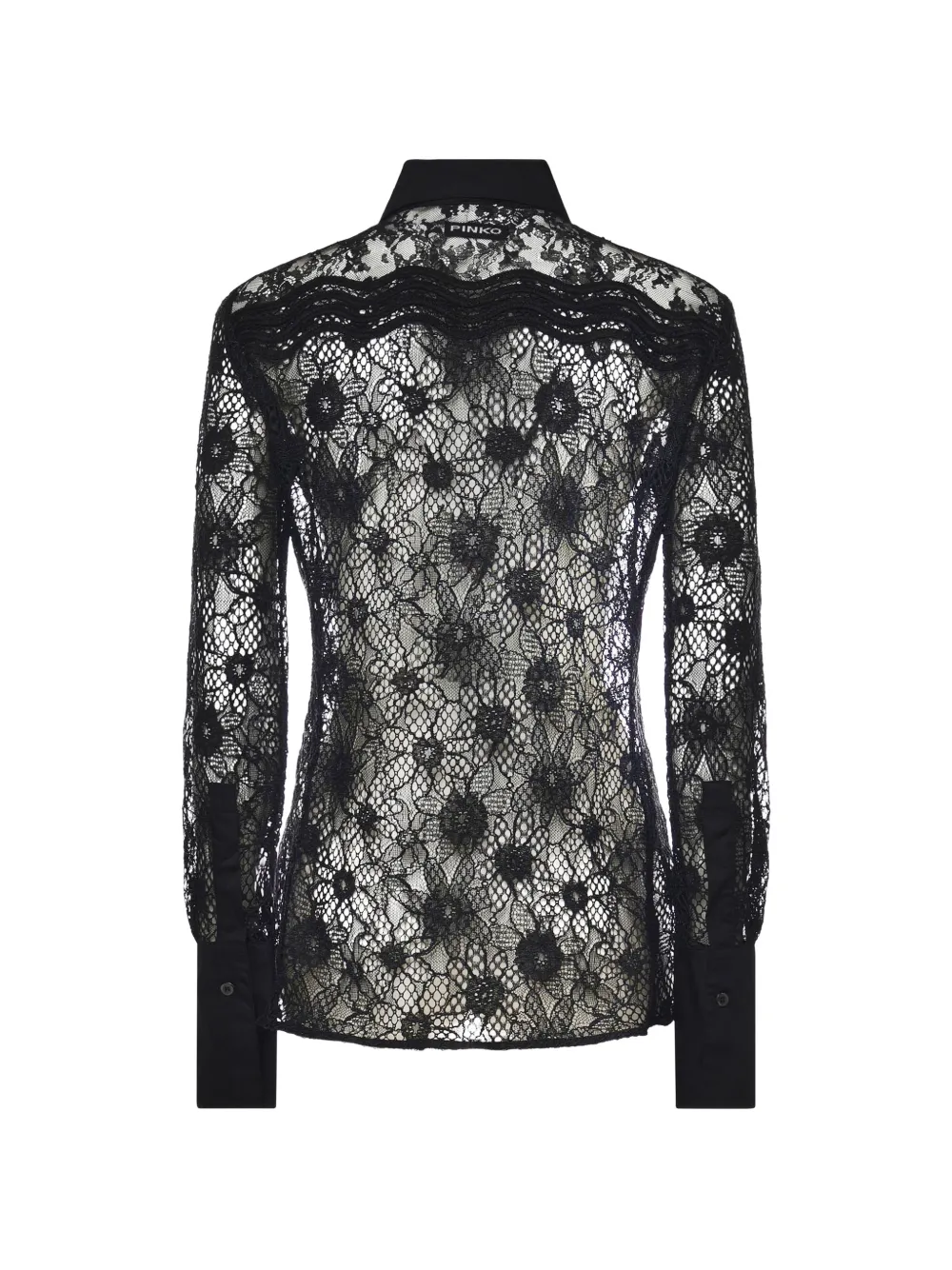 PINKO Blouse met bloemenkant Zwart