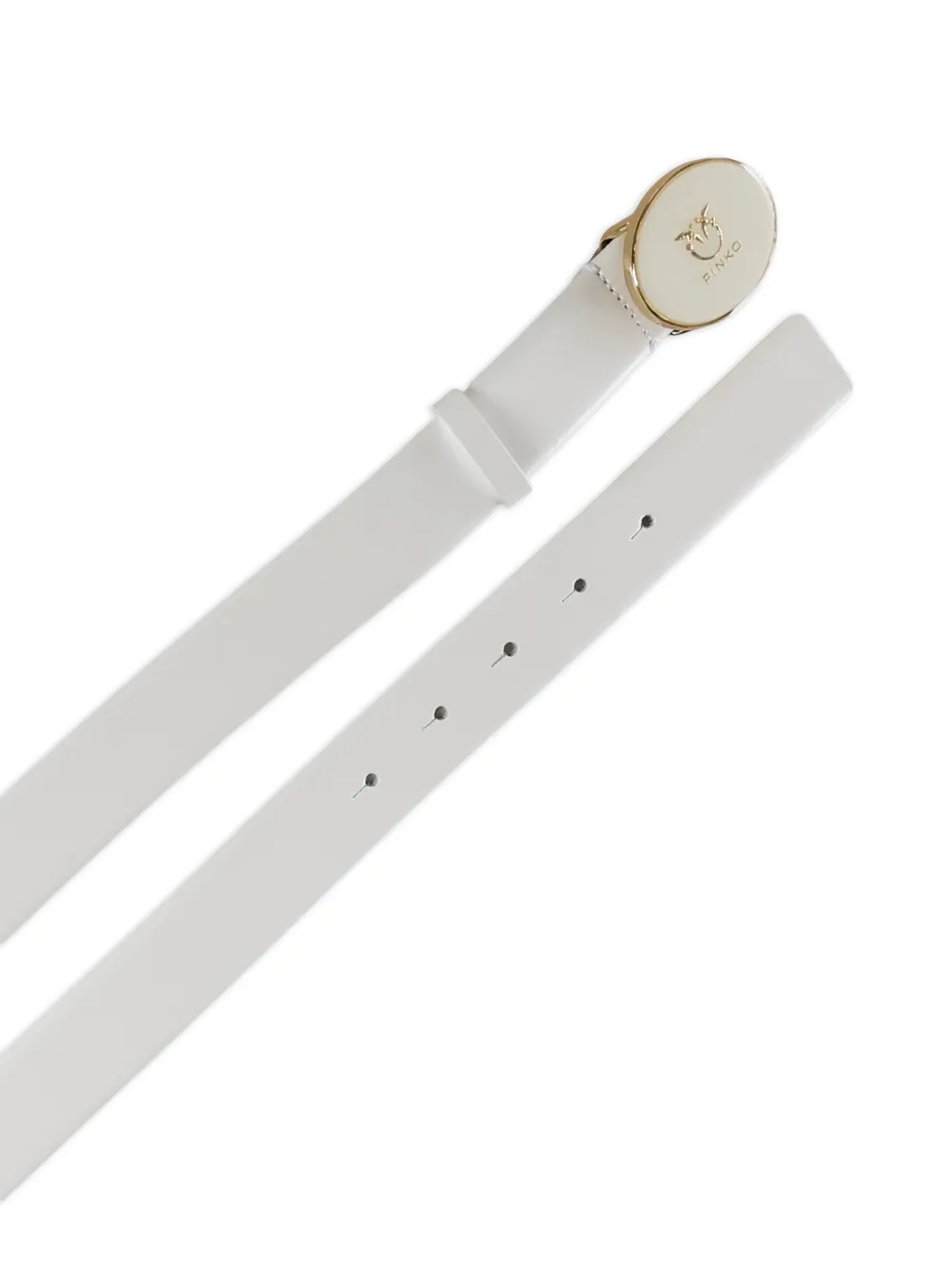  Pinko Round Buckle Belt - White 