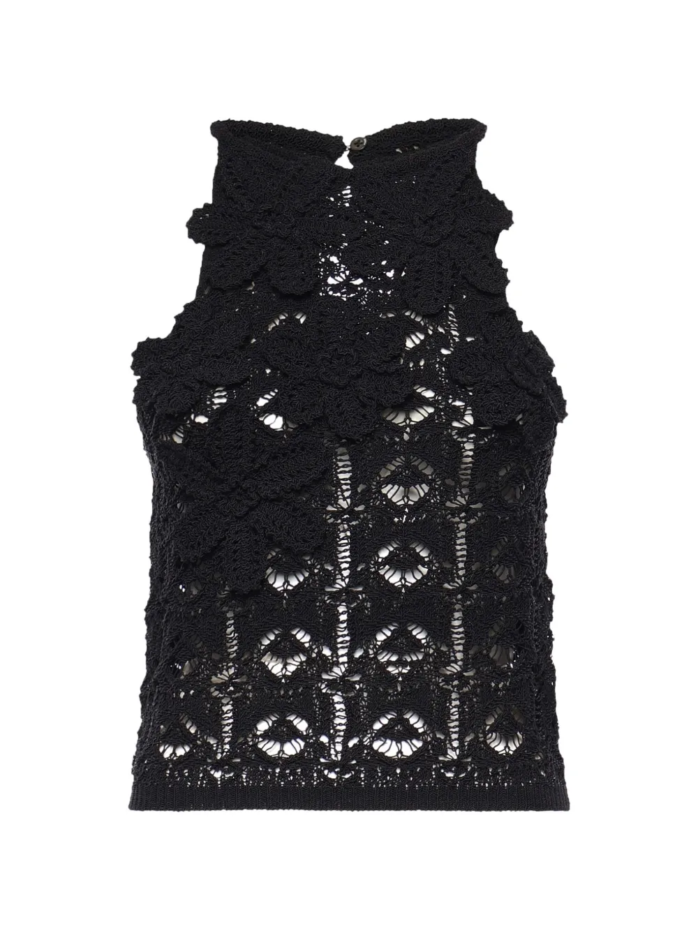 PINKO crochet tank top - Nero
