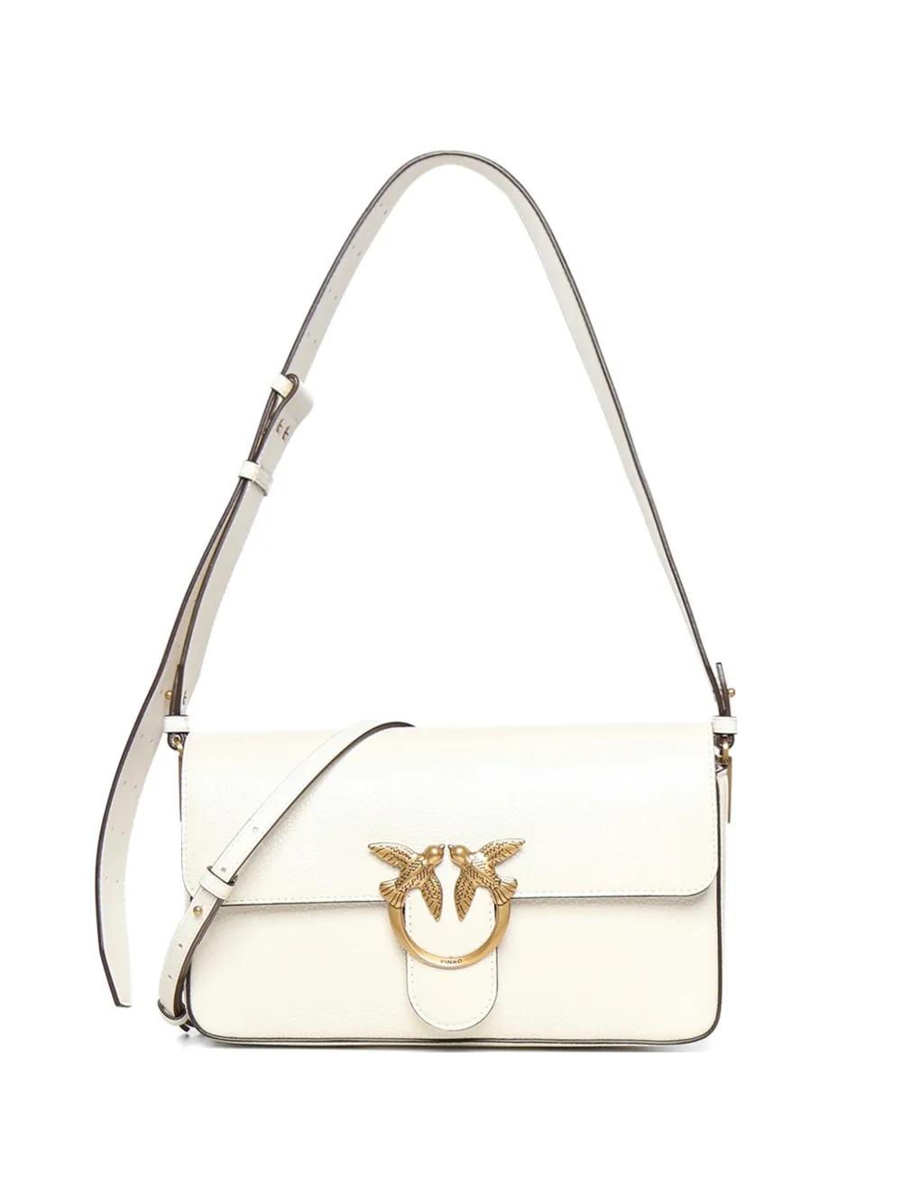 PINKO medium leather cross body bag - Bianco