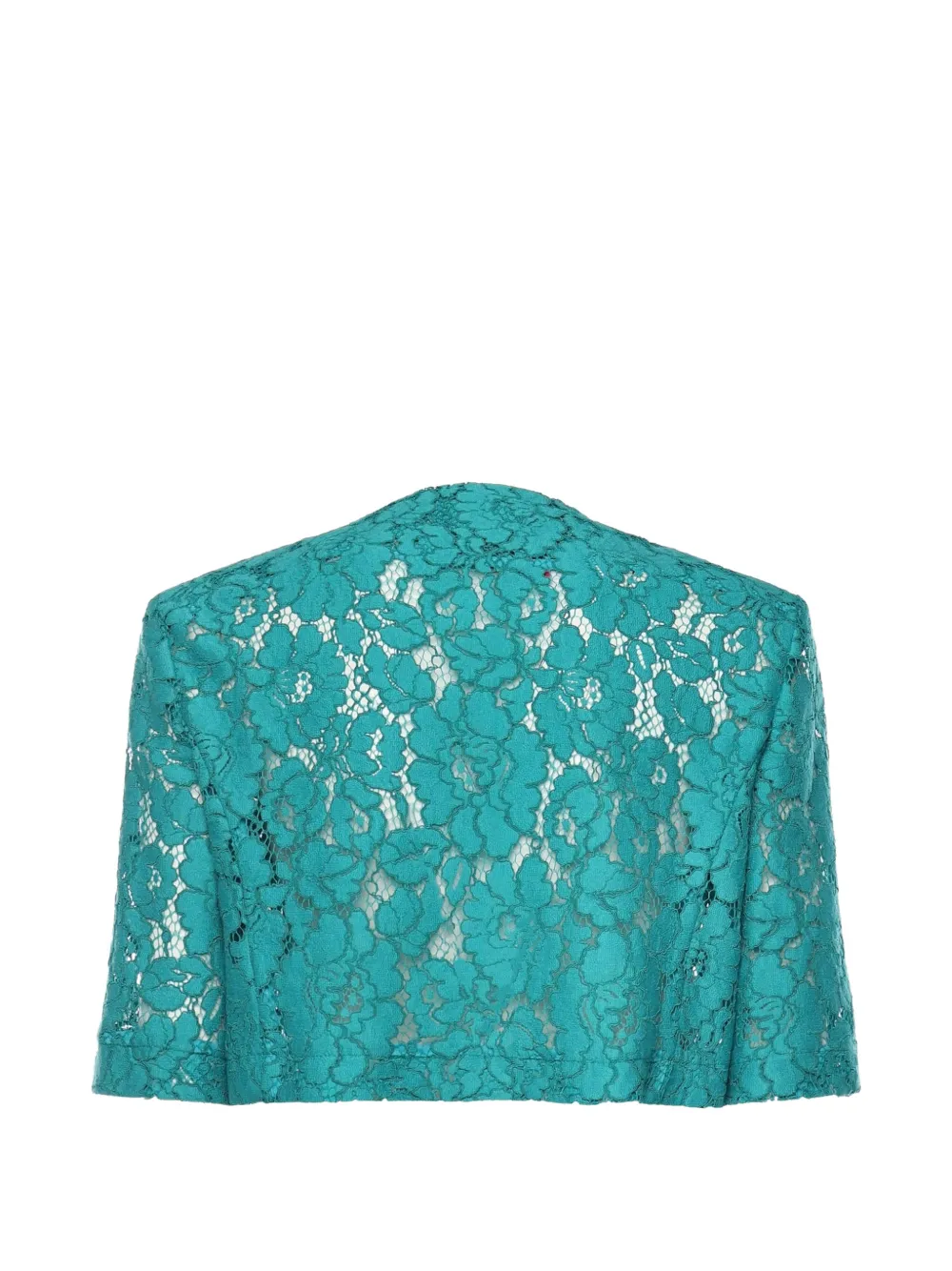  Pinko Lace Spencer Button-up Cotton Jacket - Green 